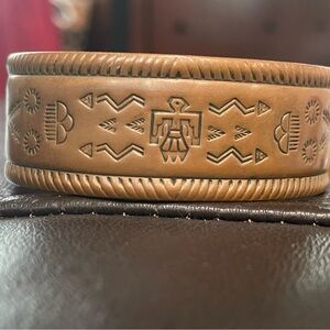 Brown Tribal Patterned Bracelet with Rope Detail
